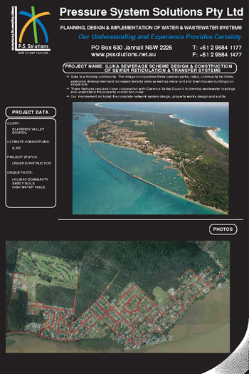 Iluka Sewerage Scheme